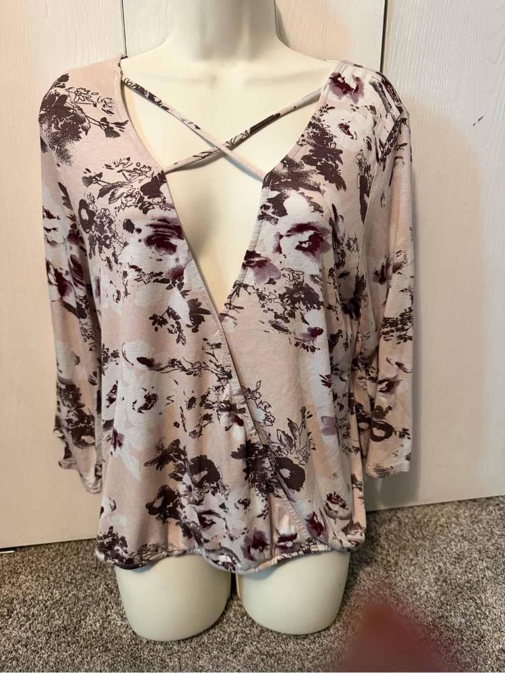 BKE Boutique Crisscross V-Neck Top